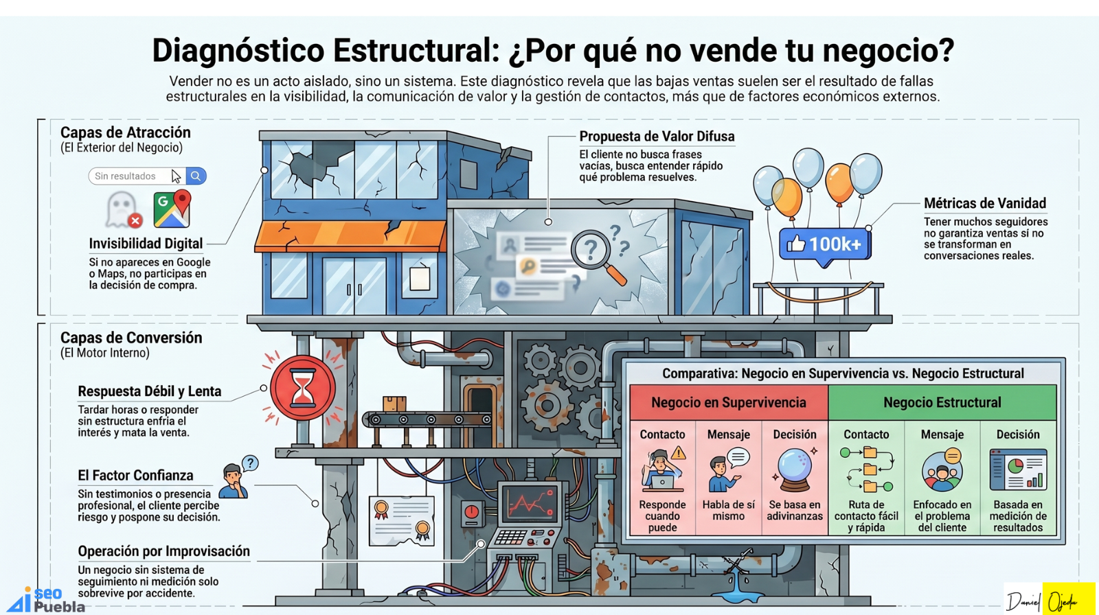 Diagnóstico estructural para vender más en tu negocio